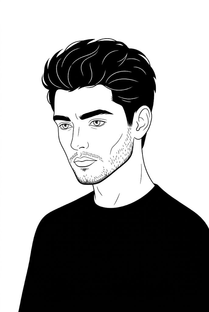 Portrait illustration of the persona David Ospino